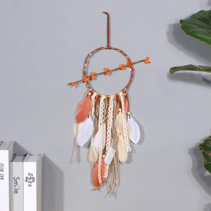 Rattan Twine Dream Catcher Feather Tapestry